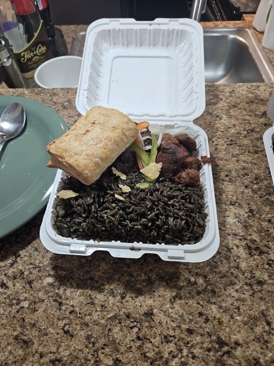 Griot and Black Rice with Fish Pate
